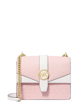 Michael Michael Kors Greenwich Small Color-Block Signature Logo Crossbody Bag
