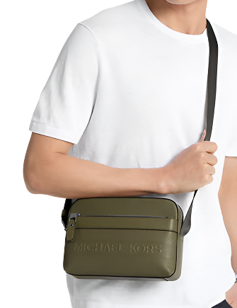 Michael Michael Kors Hudson Pebbled Leather Utility Crossbody Bag