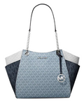 Michael Michael Kors Jet Set Large Color-Block Signature Logo Shoulder Bag