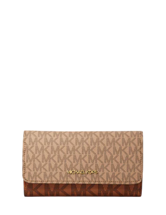 Michael Michael Kors Jet Set Large Signature Logo Tri-Fold Wallet