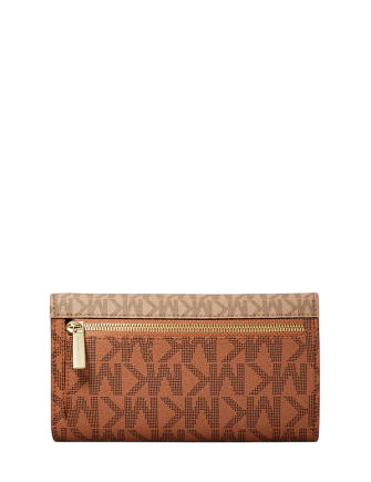 Michael Michael Kors Jet Set Large Signature Logo Tri-Fold Wallet