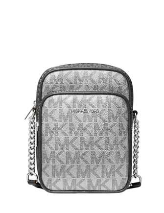 Michael Michael Kors Jet Set Medium Metallic Signature Logo Crossbody Bag