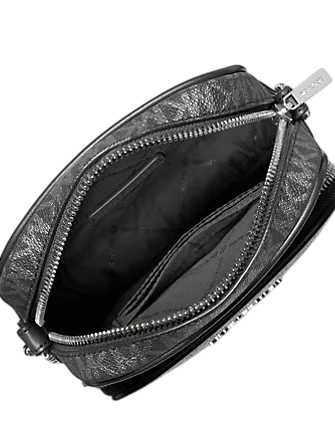 Michael Michael Kors Jet Set Medium Metallic Signature Logo Crossbody Bag