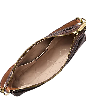 Michael Michael Kors Jet Set Medium Signature Logo Print Convertible Pochette
