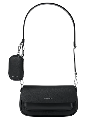 Michael Michael Kors Jet Set Travel Small Pebbled Leather Crossbody Bag With Pouch