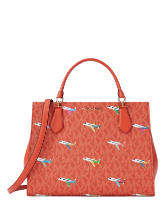 Michael Michael Kors Marilyn Medium Printed Signature Logo Satchel