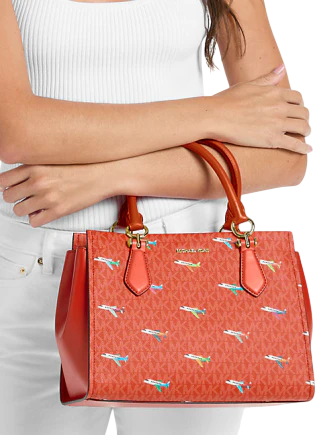 Michael Michael Kors Marilyn Medium Printed Signature Logo Satchel