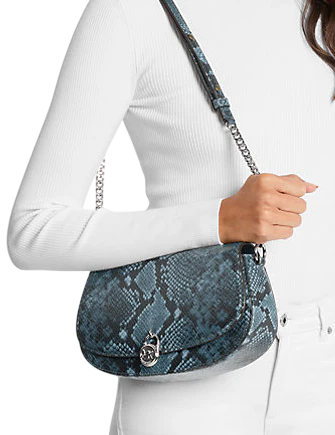 Michael Michael Kors Mila Medium Snake Embossed Messenger Bag