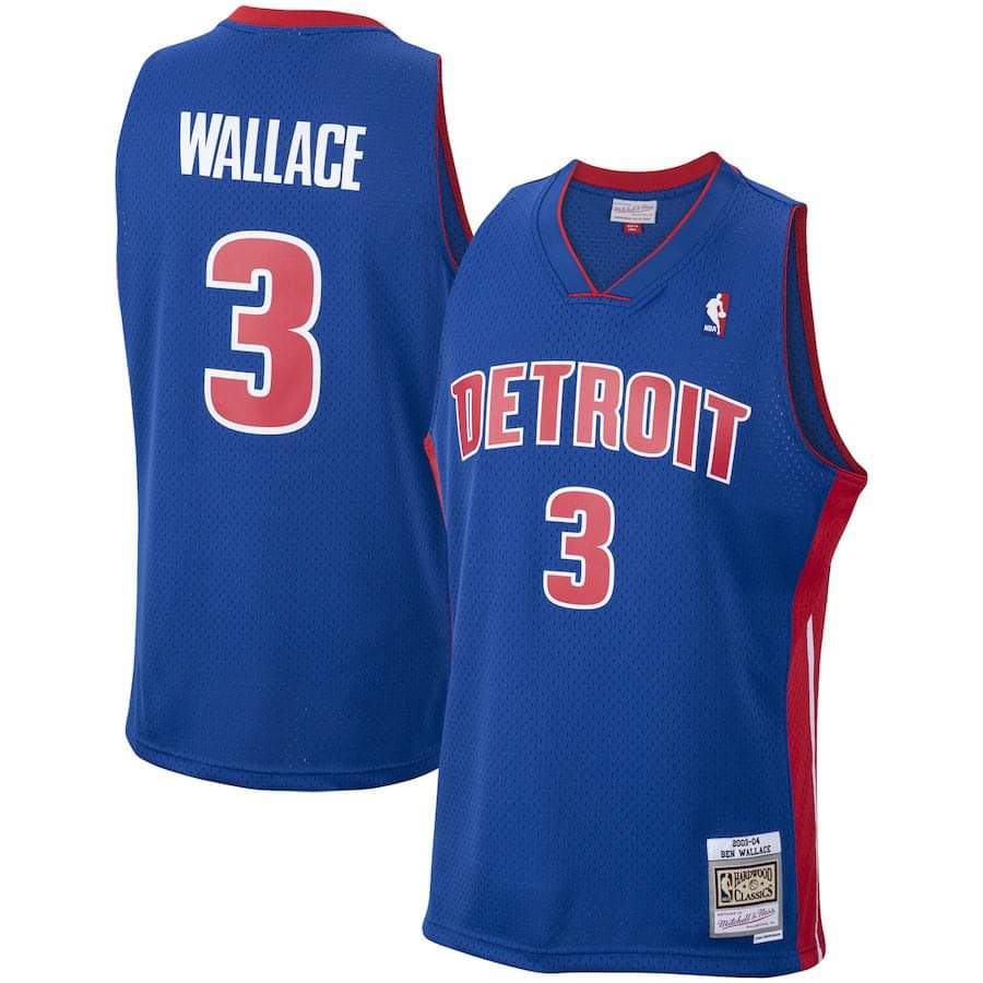 Ben Wallace Detroit Pistons 3 Jersey
