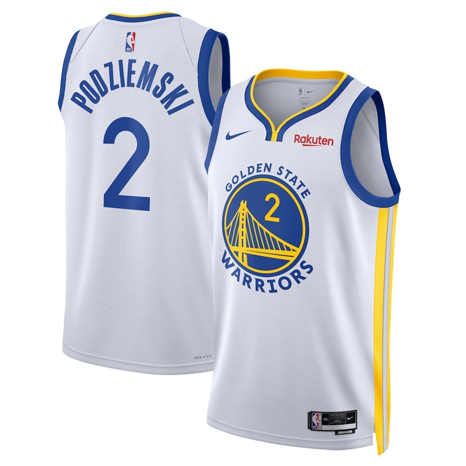 Brandin Podziemski Golden State Warriors 2 Jersey