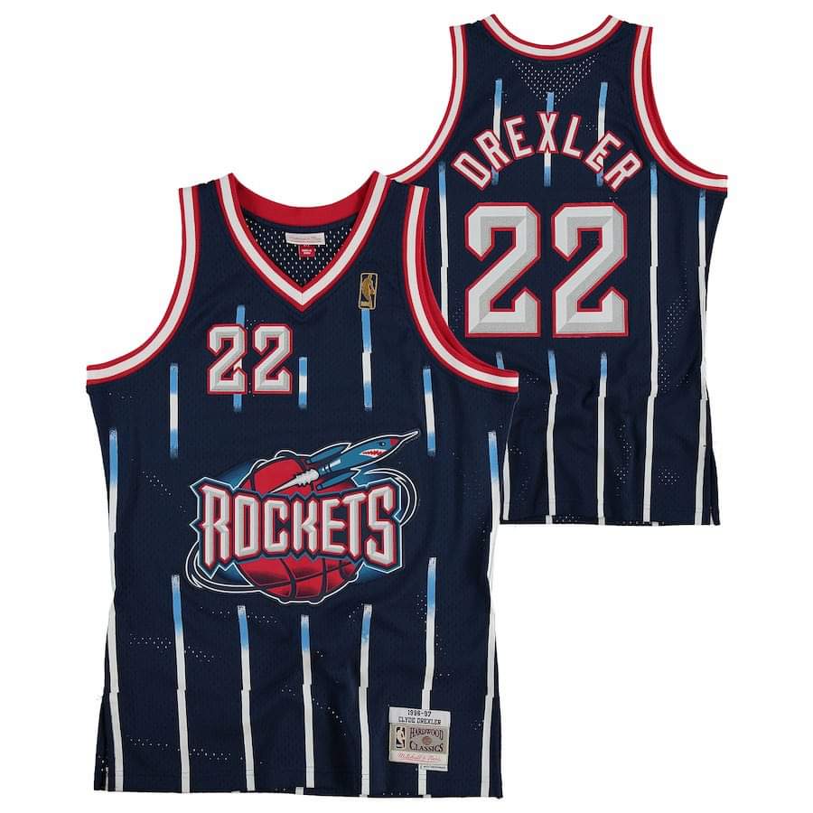 Clyde Dexler Houston Rockets 22 Jersey