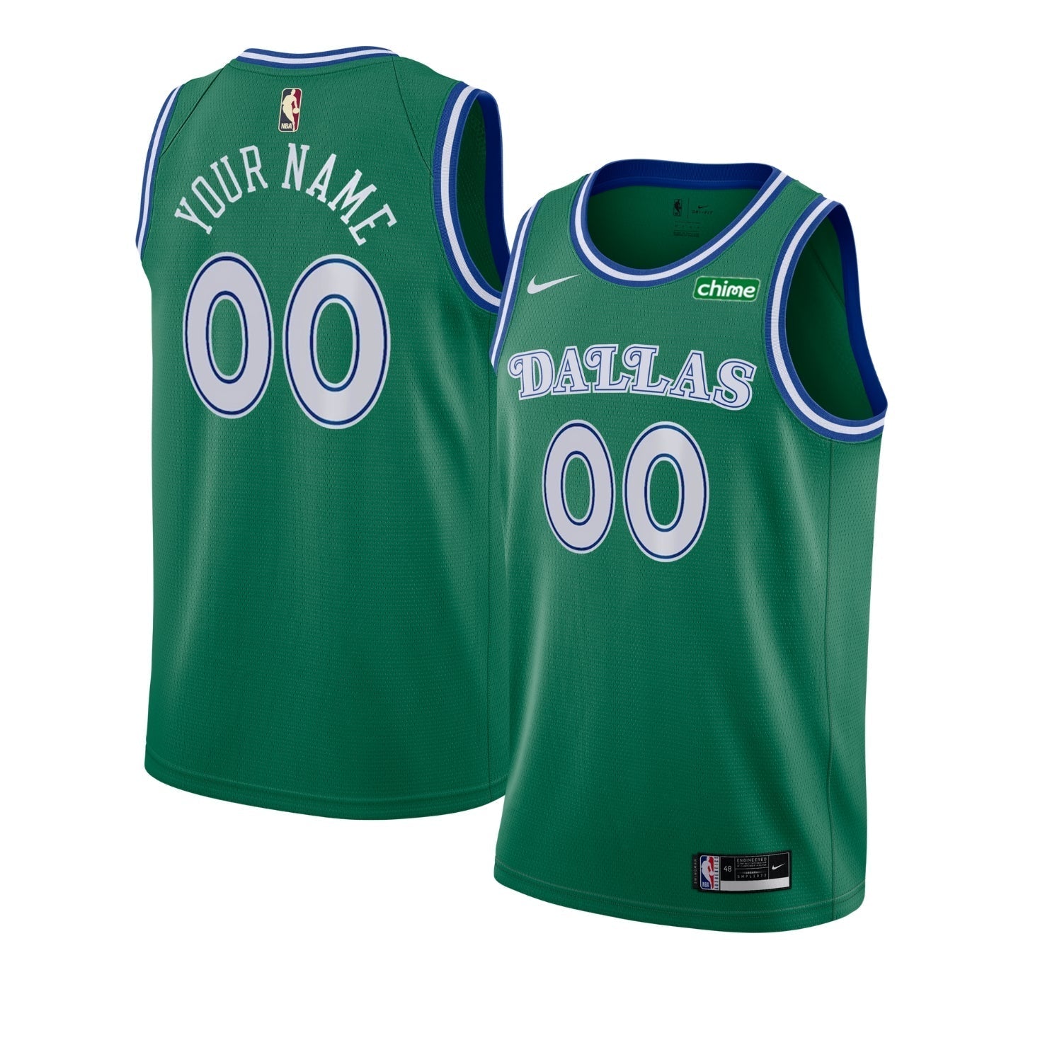Dallas Mavericks Blank Custom Jersey