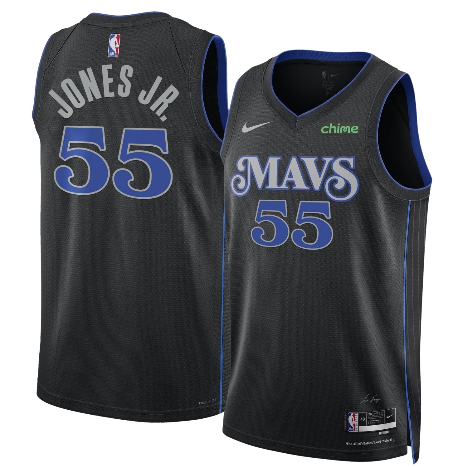 Derrick Jones Jr Dallas Mavericks 55 Jersey