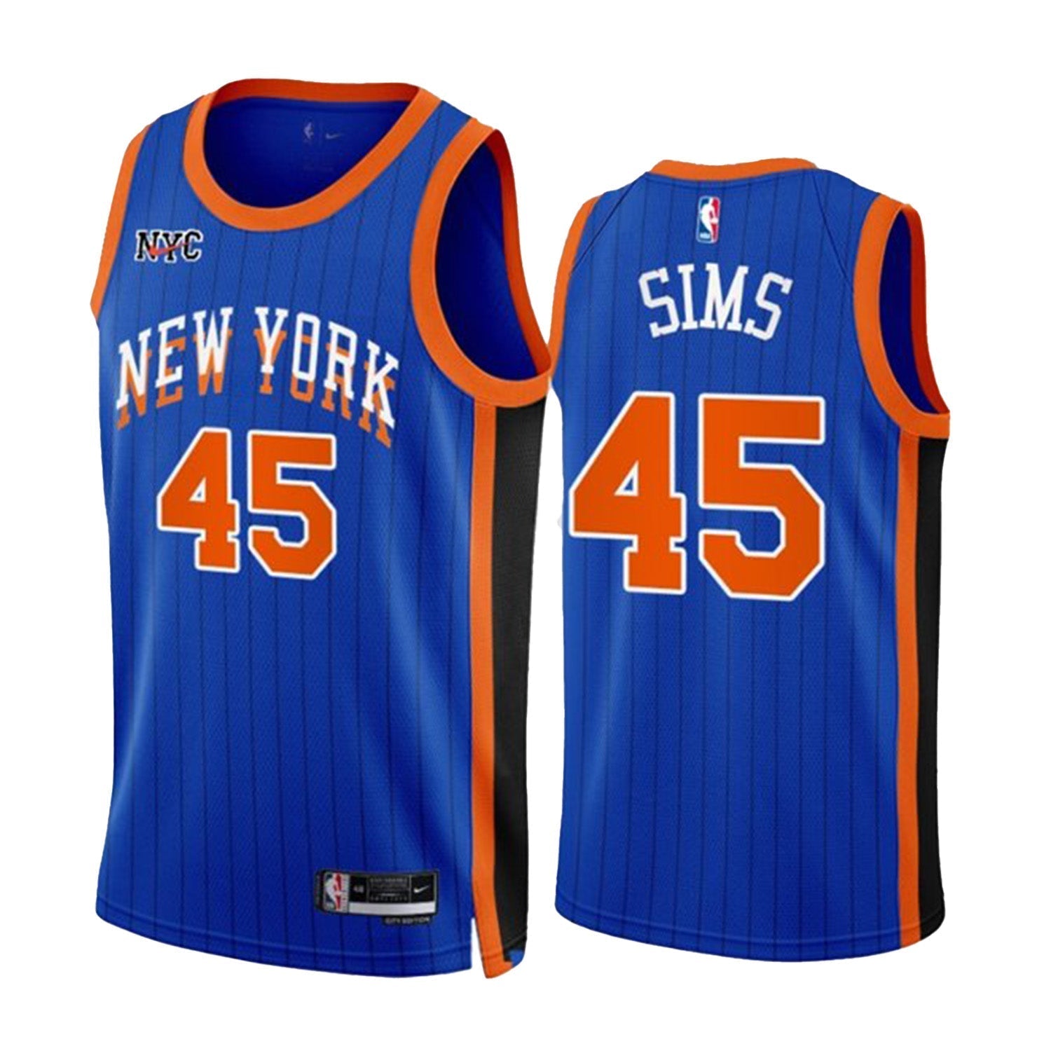 Jericho Sims New York Knicks 45 Jersey