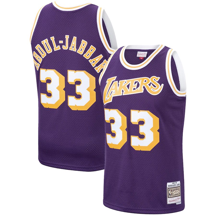 Kareem Abdul-Jabbar Los Angeles Lakers 33 Jersey