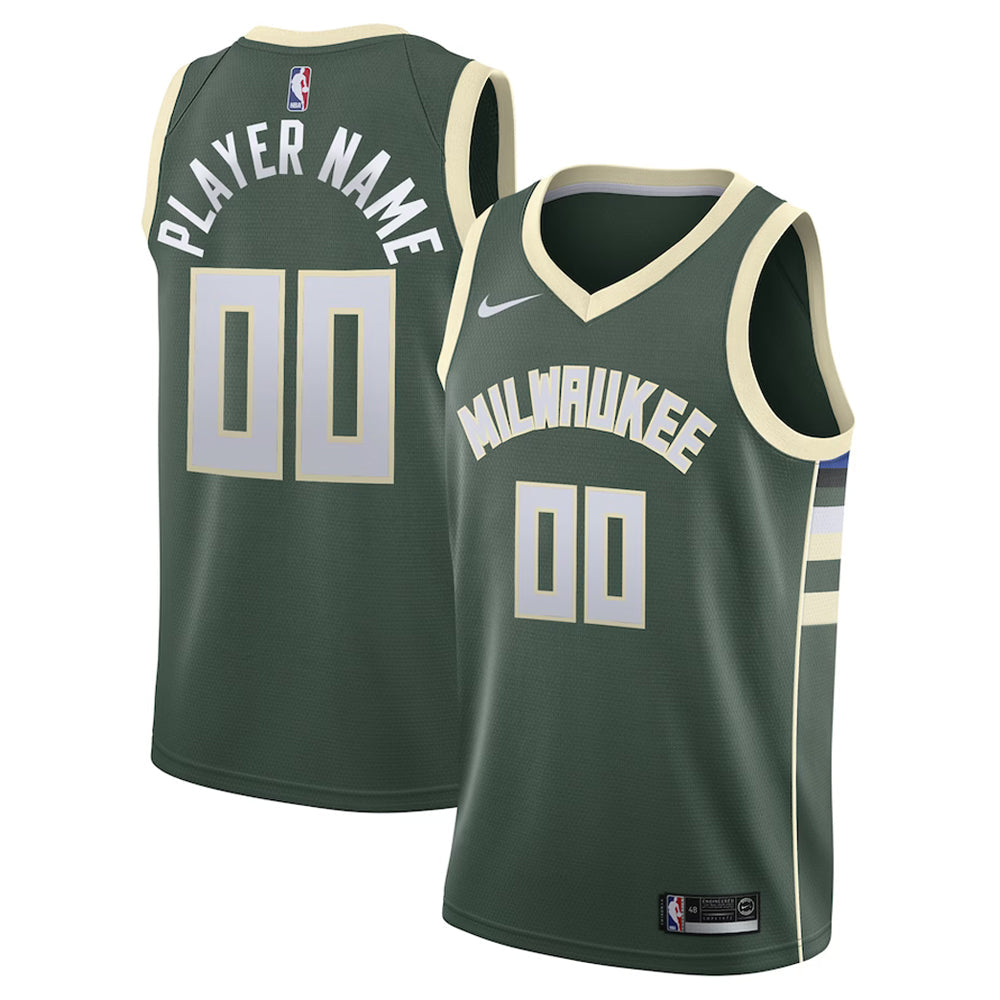 Milwaukee Bucks Blank Custom Jersey