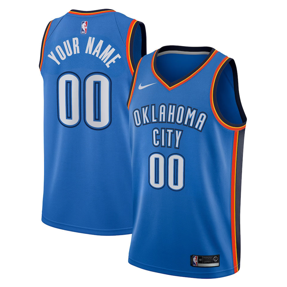 Oklahoma City Thunder Blank Custom Jersey