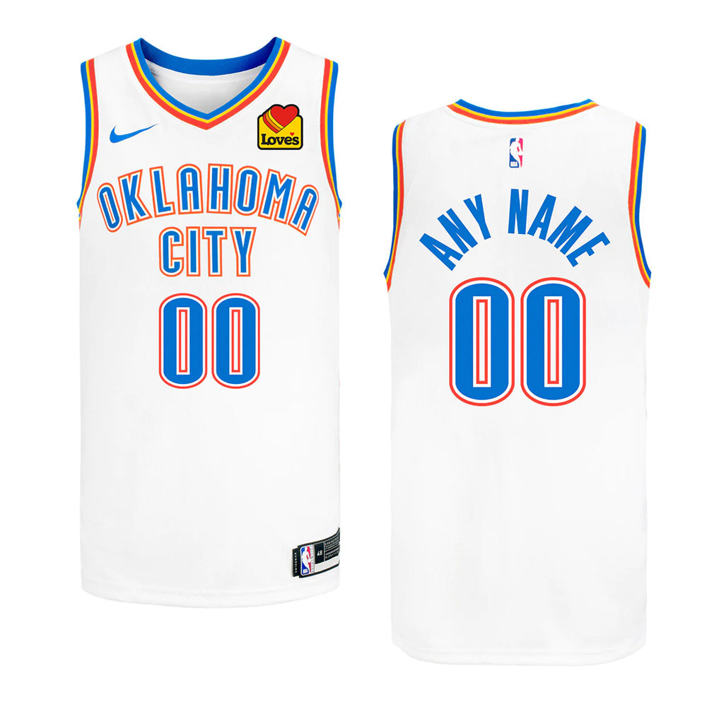 Oklahoma City Thunder Blank Custom Jersey