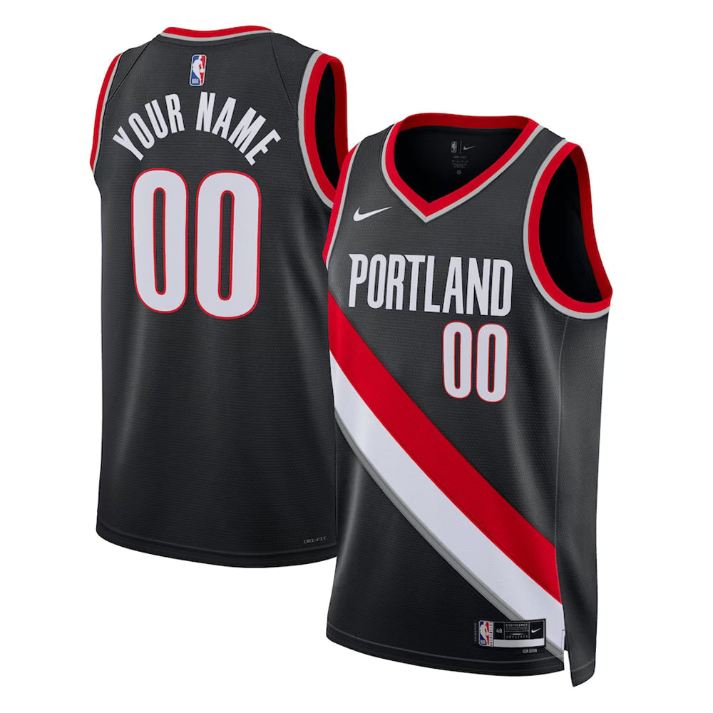 Portland Trailblazers Blank Custom Jersey
