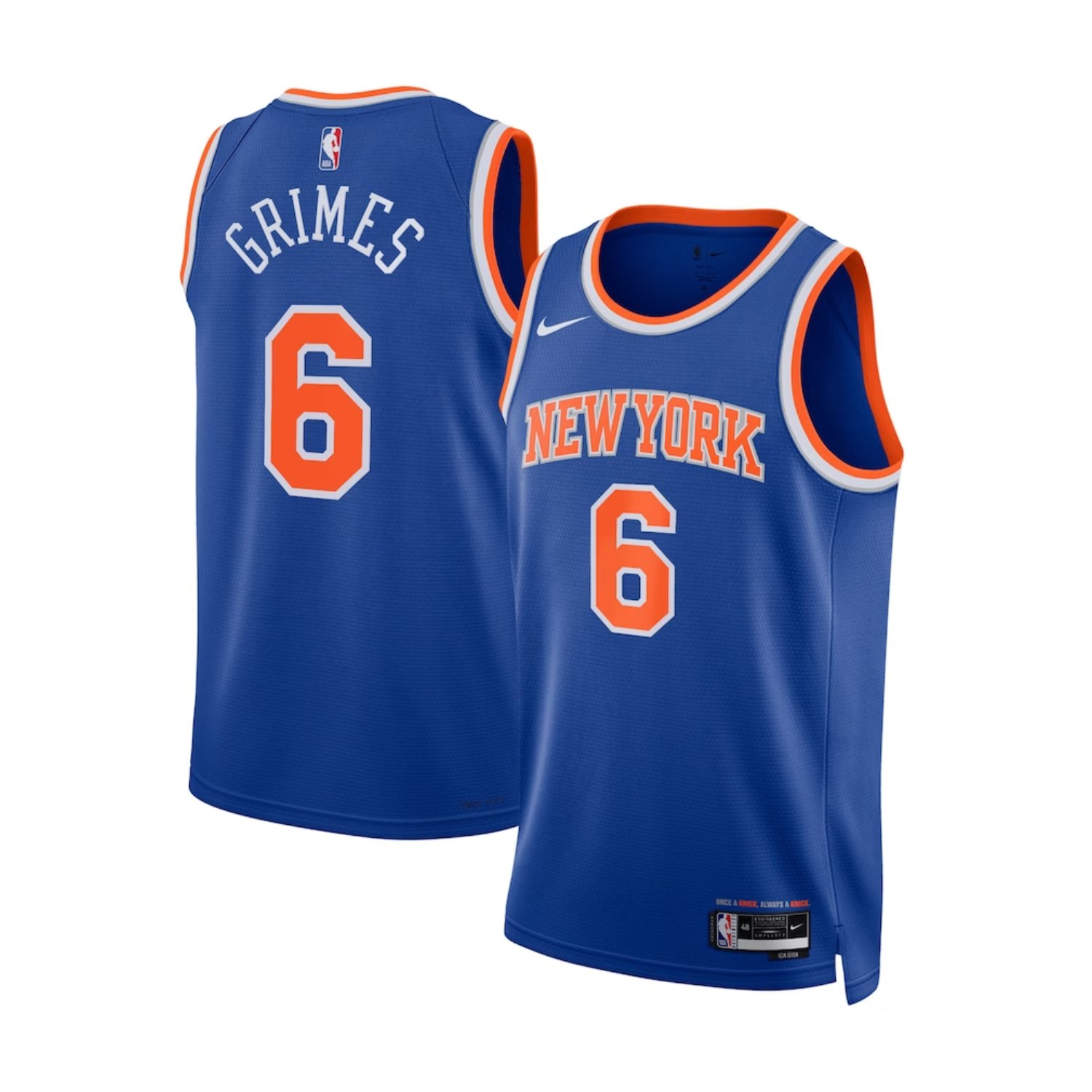 Quentin Grimes New York Knicks 6 Jersey