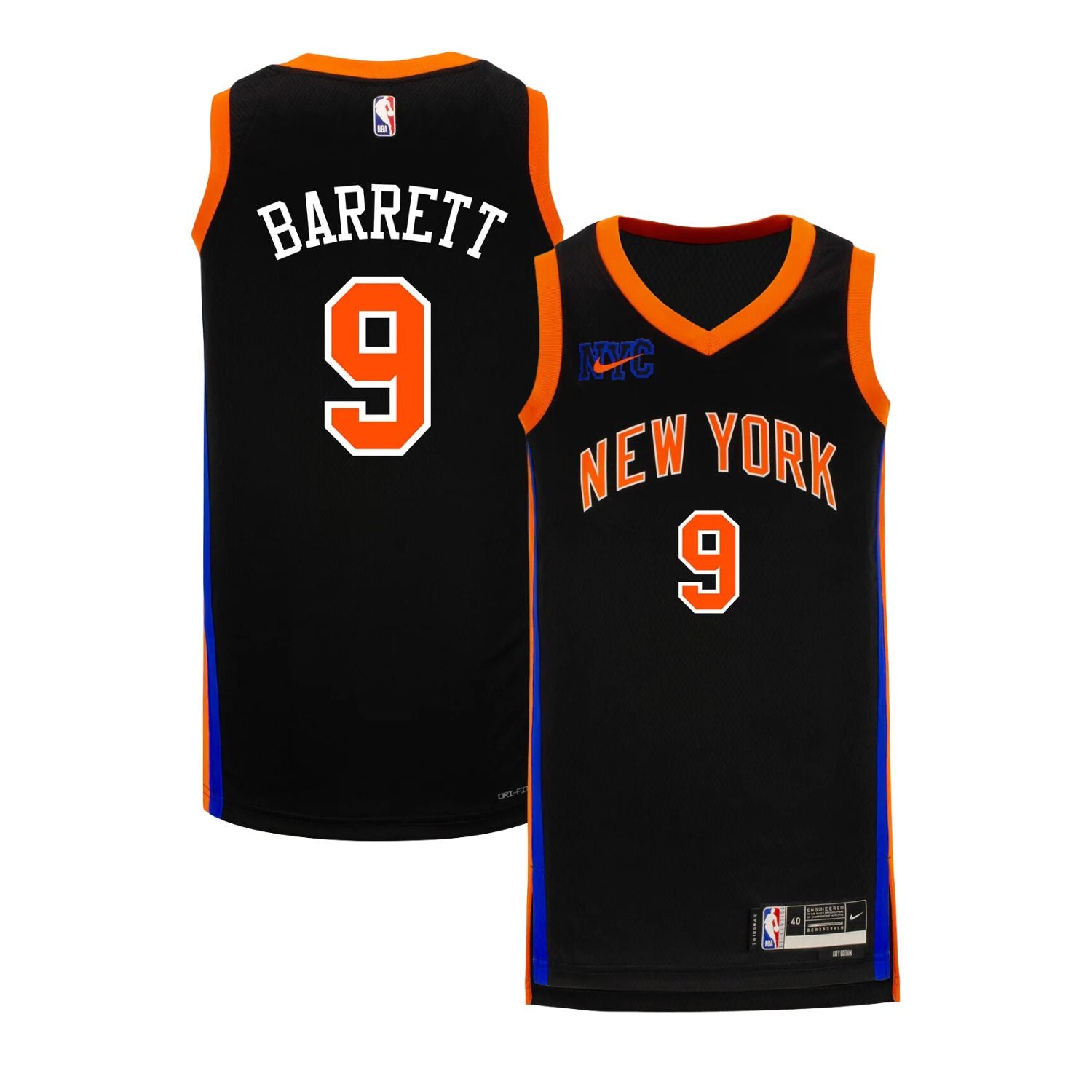 RJ Barrett New York Knicks 9 Jersey