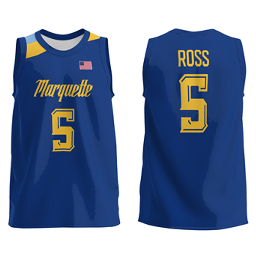 Chase Ross Marquette Golden Eagles 5 Jersey