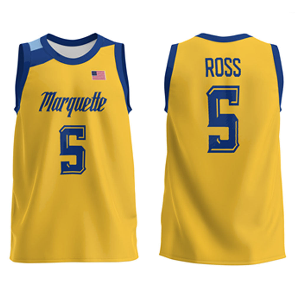 Chase Ross Marquette Golden Eagles 5 Jersey
