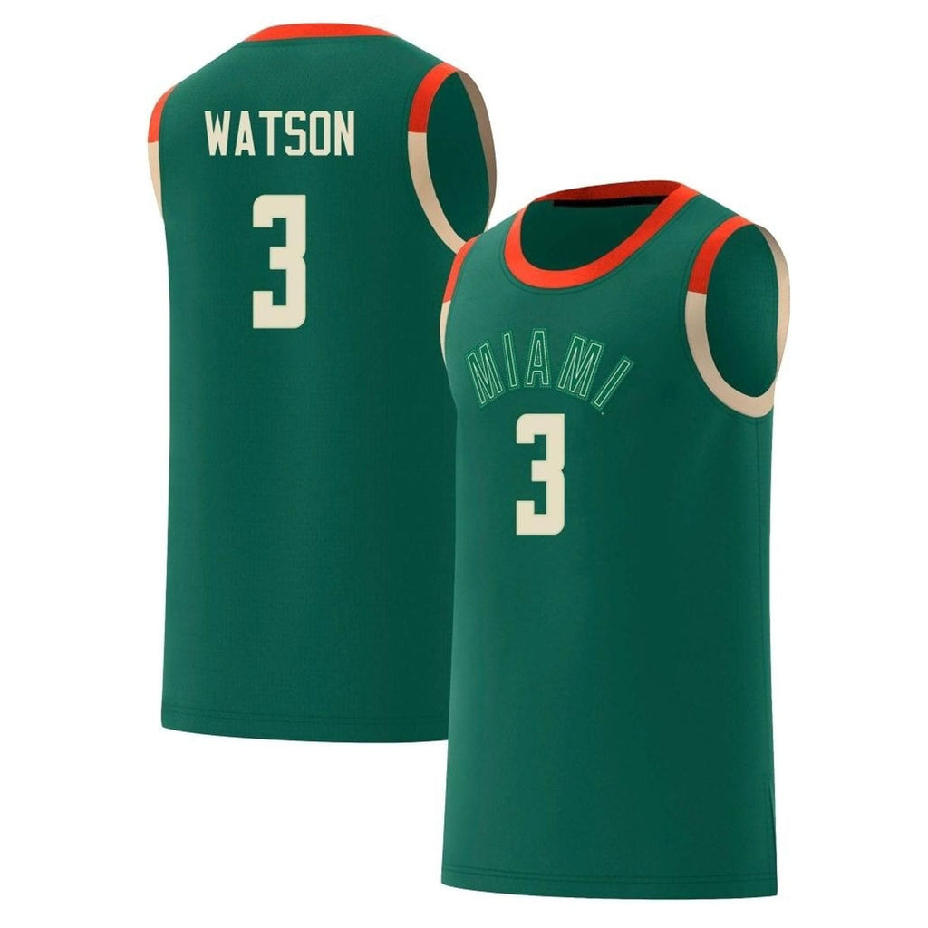 Christian Watson Miami Hurricanes 3 Jersey