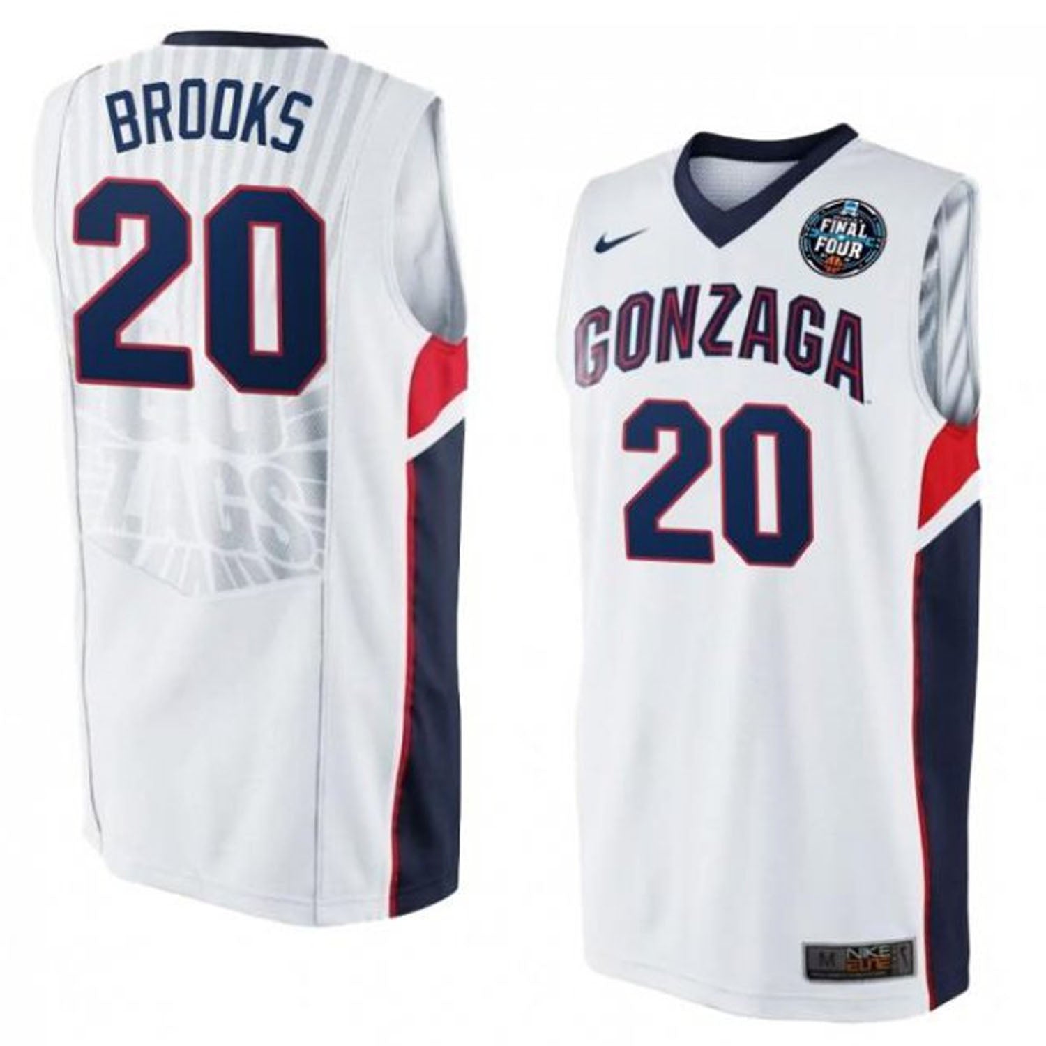 Colby Brooks Gonzaga Bulldogs 20 Jersey