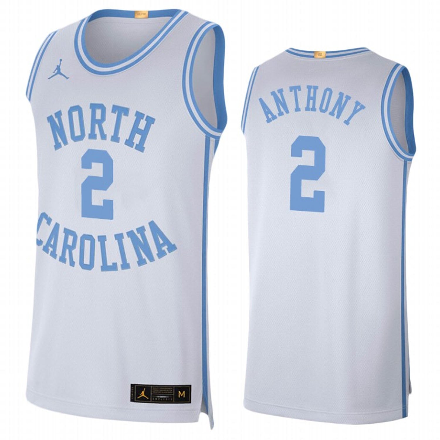 Cole Anthony North Carolina Tar Heels 2 Jersey