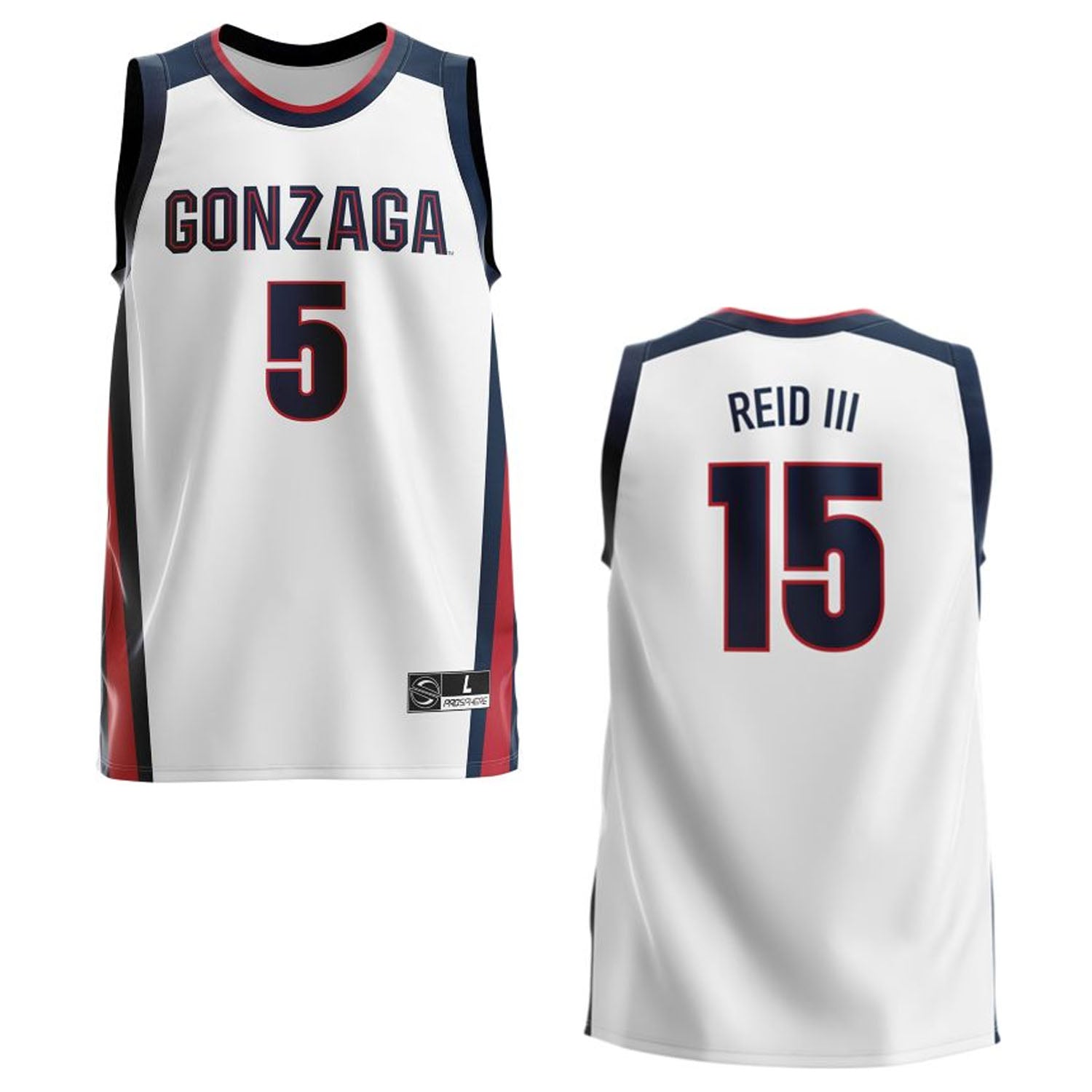 Efton Reid III Gonzaga Bulldogs 5 Jersey