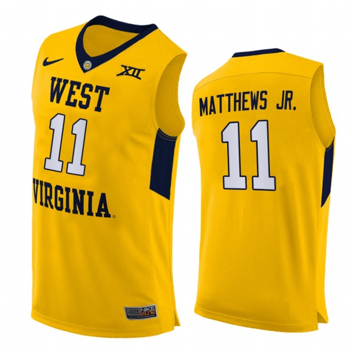 Emmitt Matthews West Virginia Mountaineers 11 Jersey