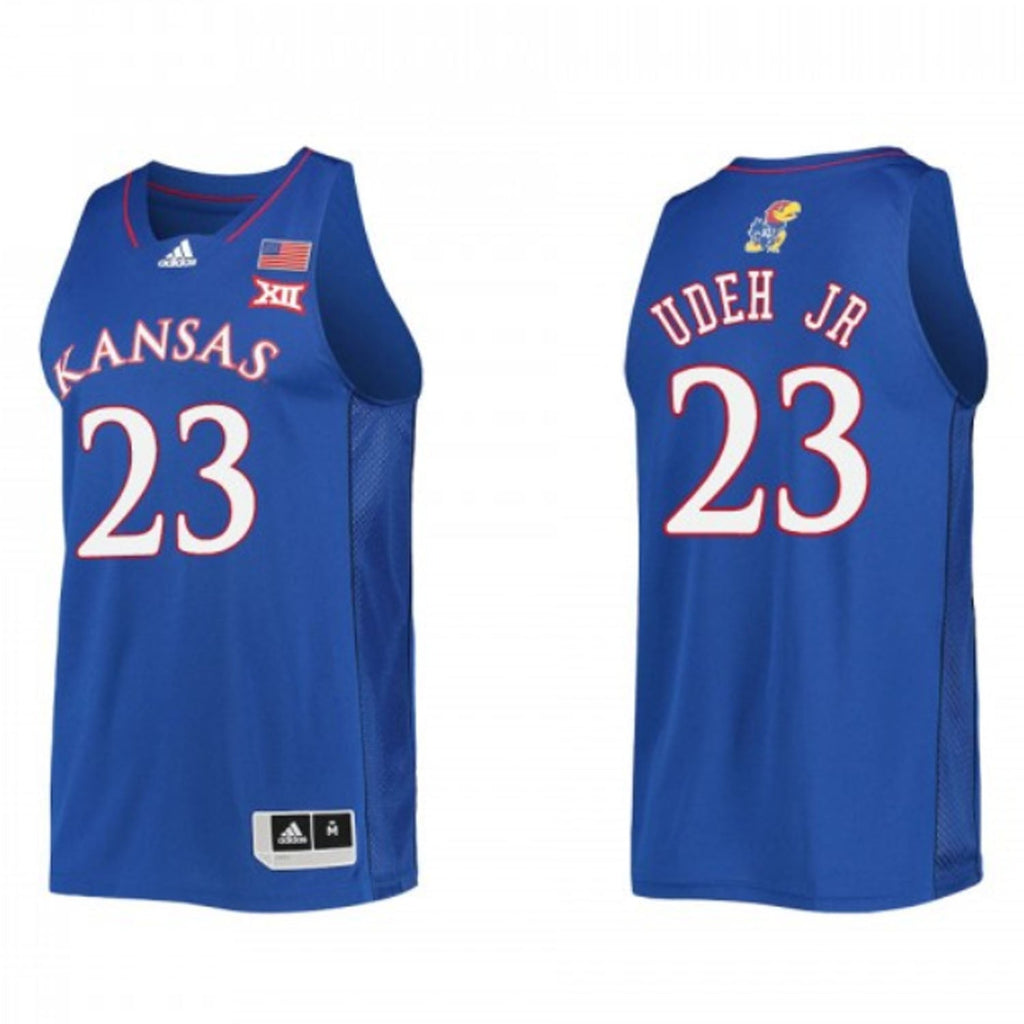 Ernest Udeh Jr Kansas Jayhawks 23 Jersey
