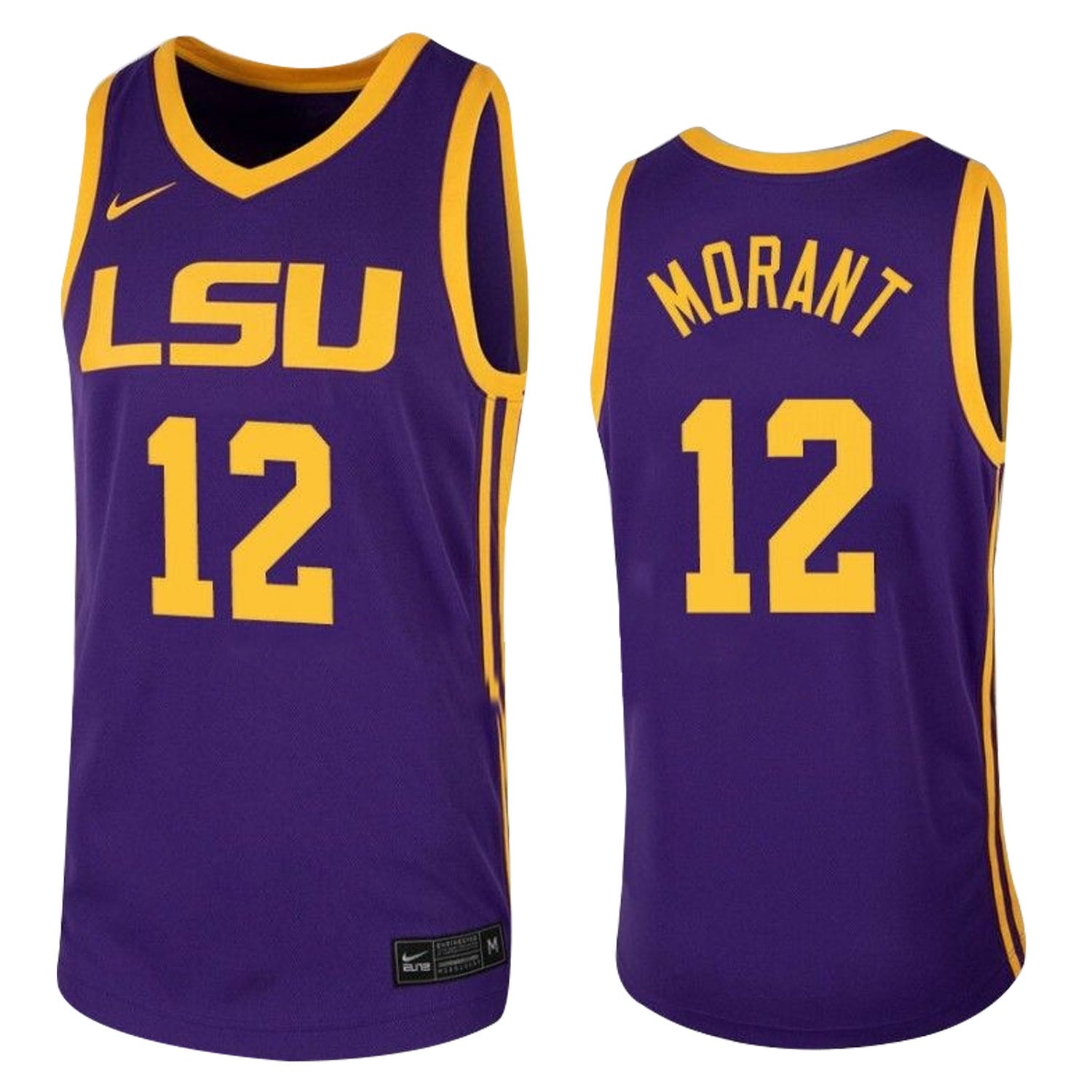 Ja Morant LSU Tigers 12 Jersey