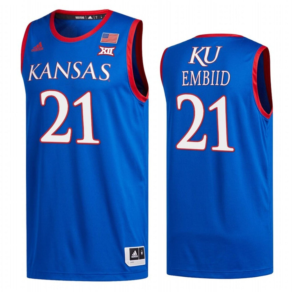 Joel Embiid Kansas JayHawks 21 Jersey