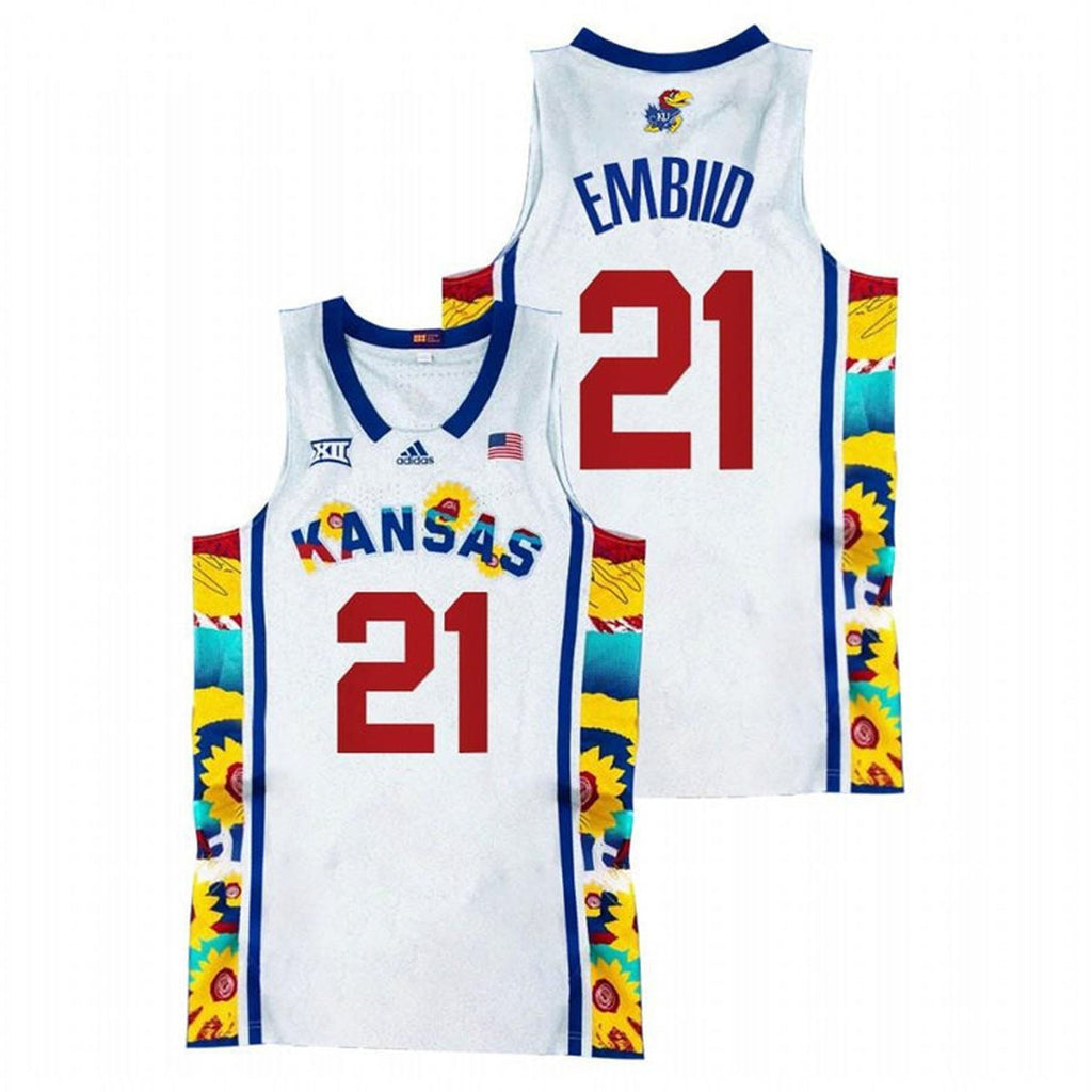 Joel Embiid Kansas JayHawks 21 Jersey