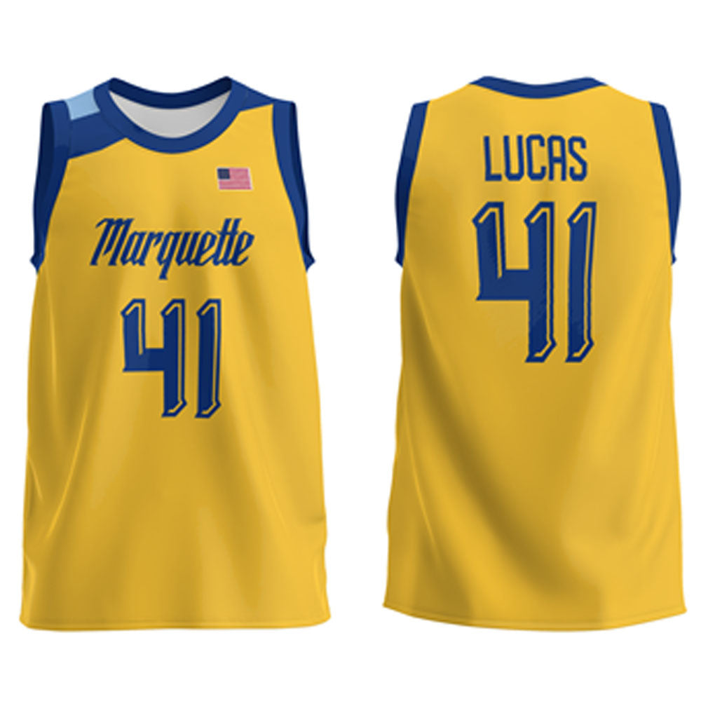 Jonah Lucas Marquette Golden Eagles 41 Jersey