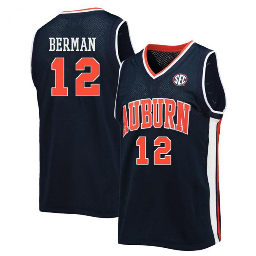 Lior Berman Auburn Tigers 12 Jersey