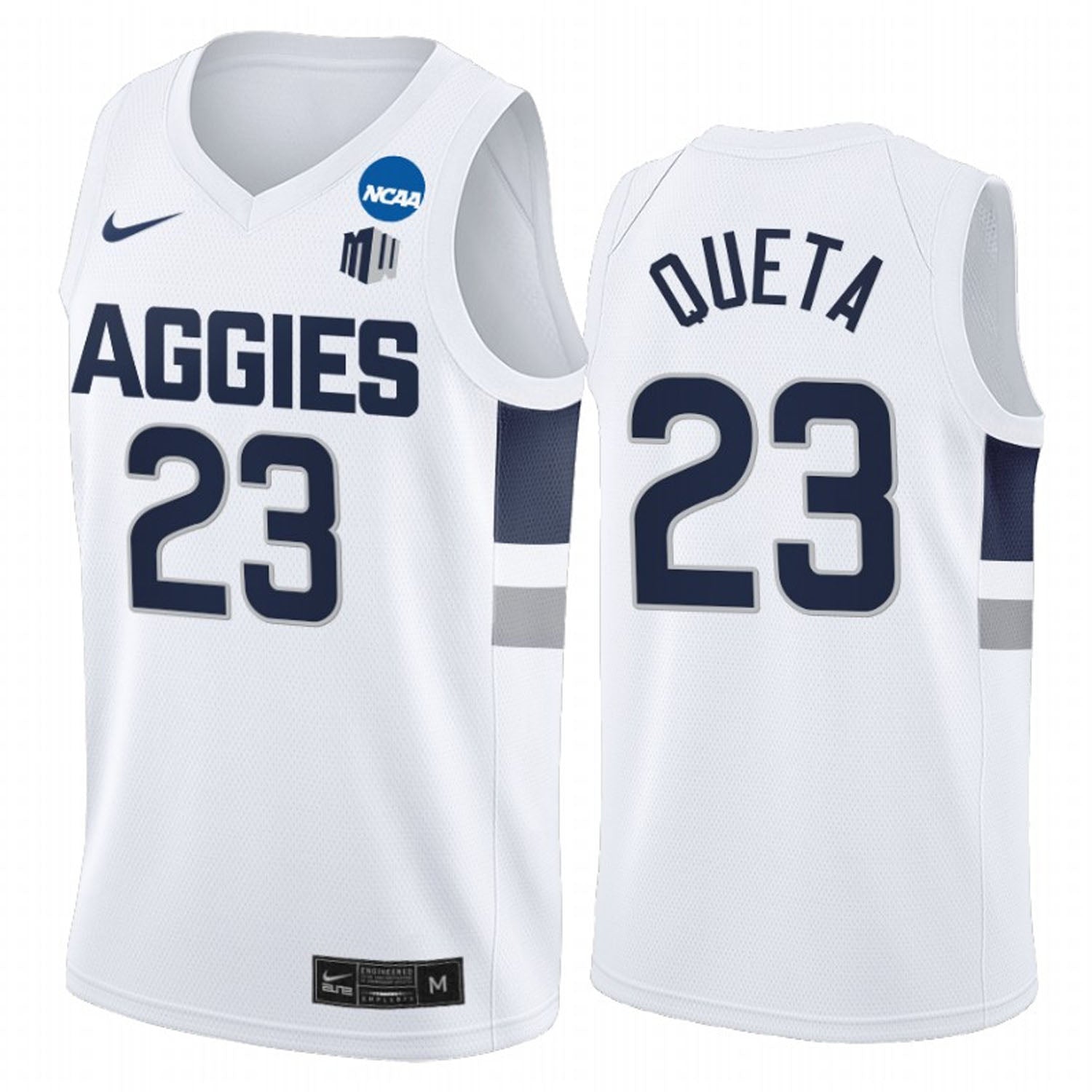 Neemias Queta Utah State Aggies 23 Jersey
