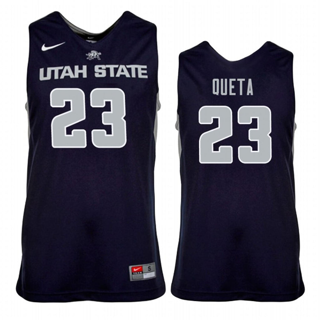 Neemias Queta Utah State Aggies 23 Jersey