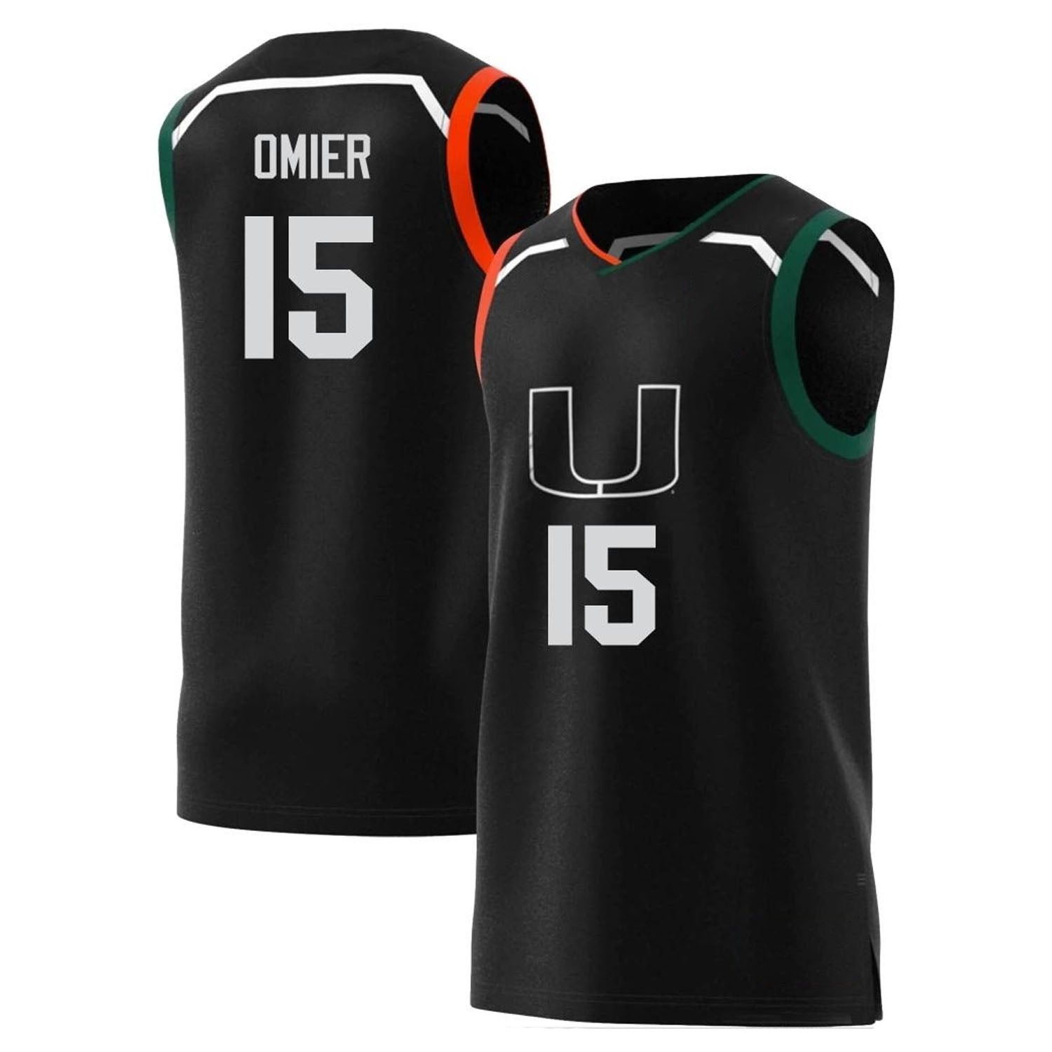 Norchad Omier Miami Hurricanes 15 Jersey