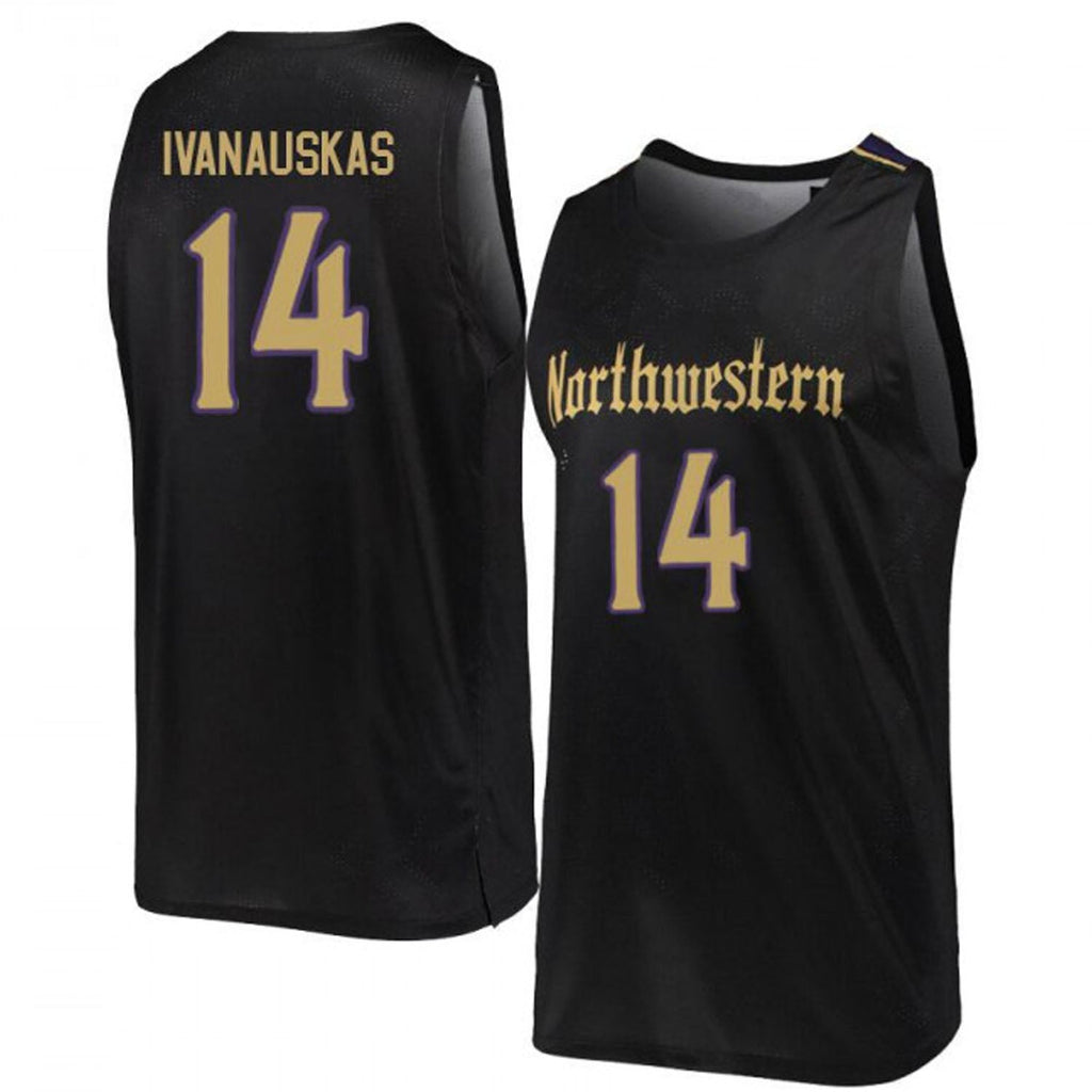 Rapolas Ivanauskas Northwestern Wildcats 14 Jersey