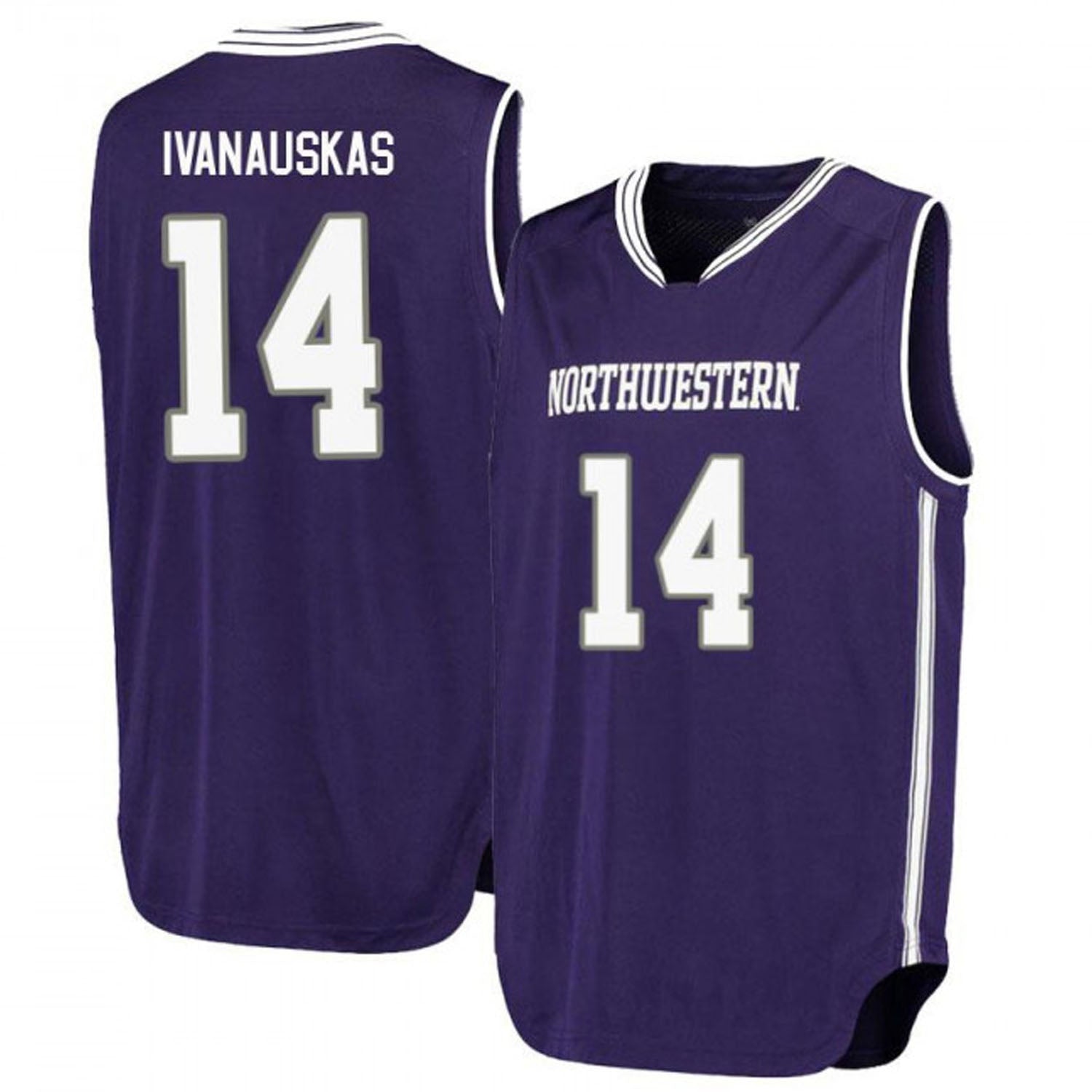 Rapolas Ivanauskas Northwestern Wildcats 14 Jersey