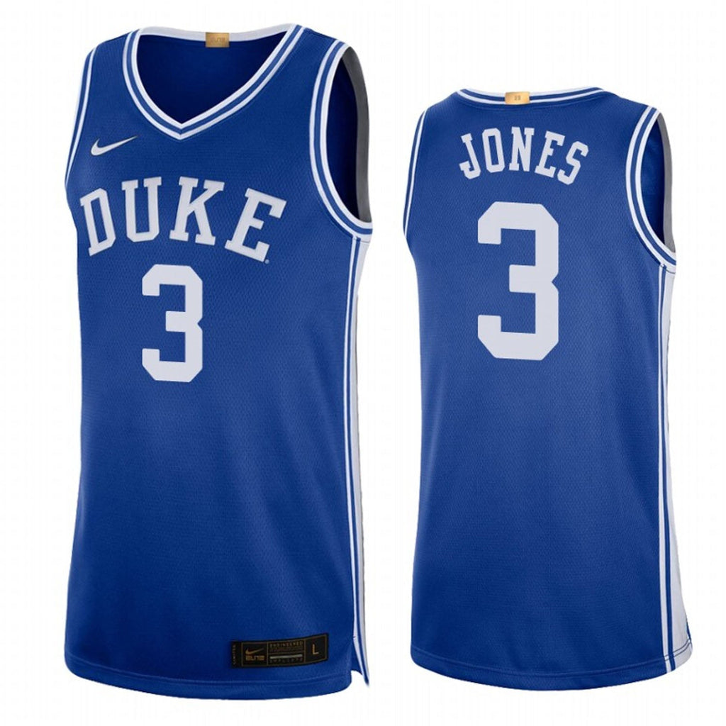 Tre Jones Duke Blue Devils 3 Jersey