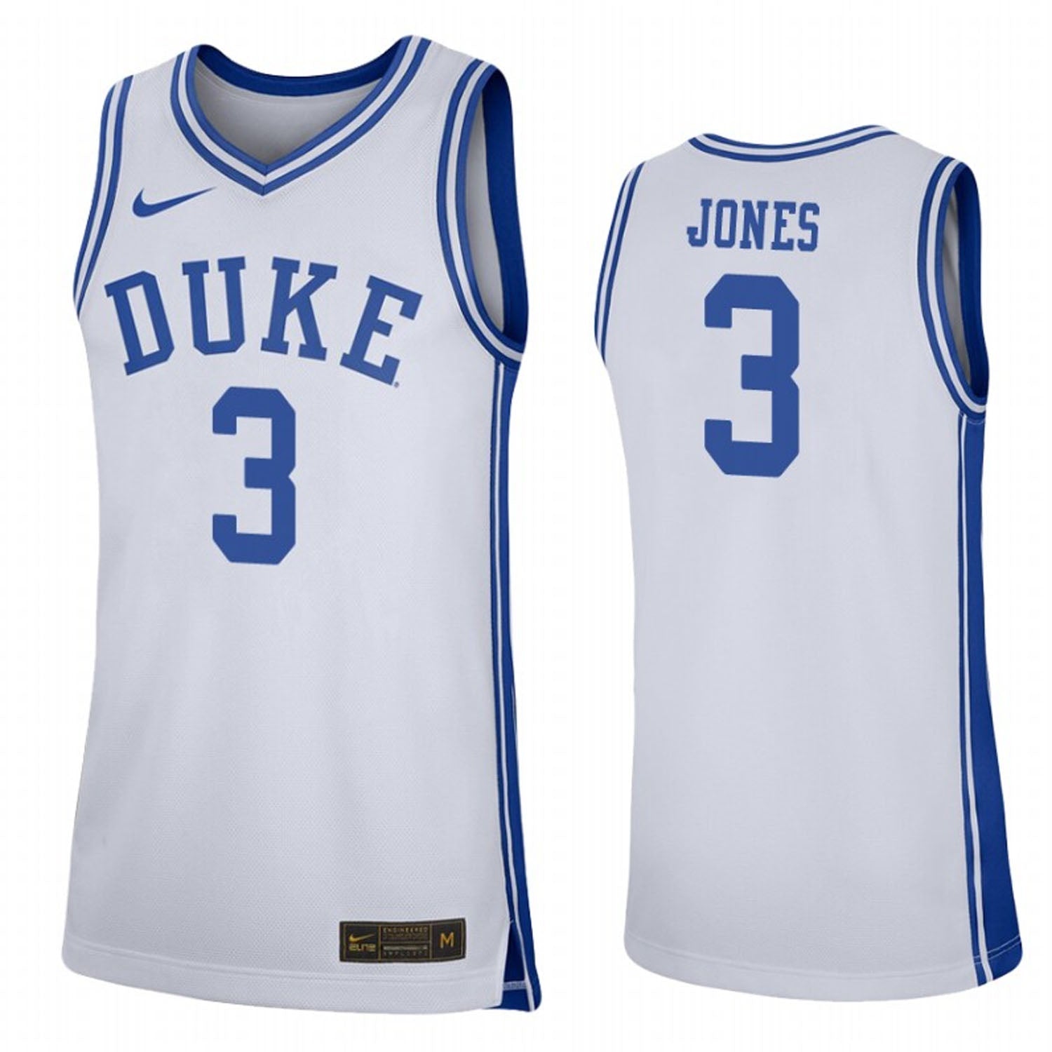 Tre Jones Duke Blue Devils 3 Jersey