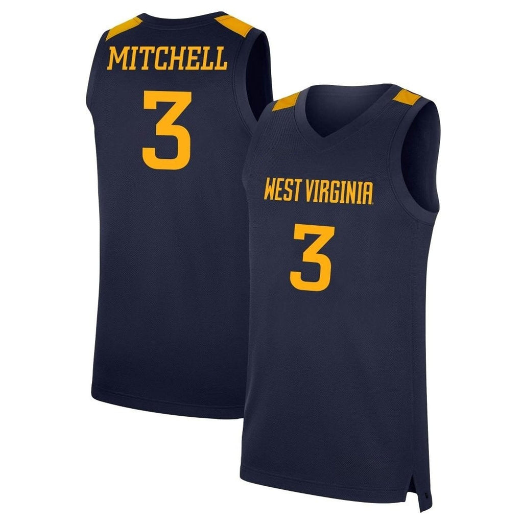 Tre Mitchell West Virginia Mountaineers 3 Jersey
