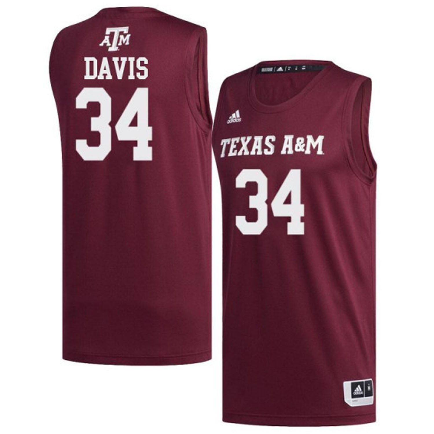 Tyler Davis Texas A&M 34 Jersey