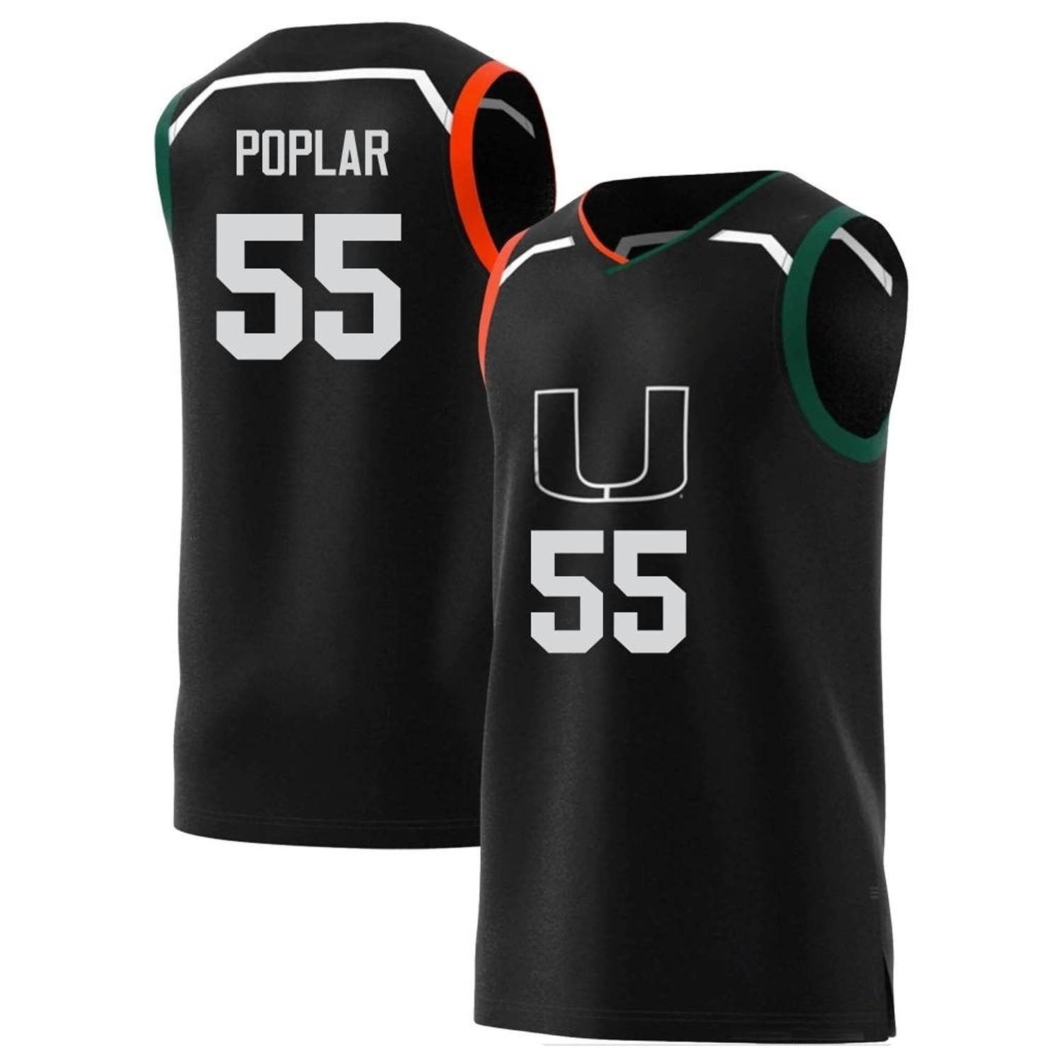 Wooga Poplar Miami Hurricanes 55 Jersey