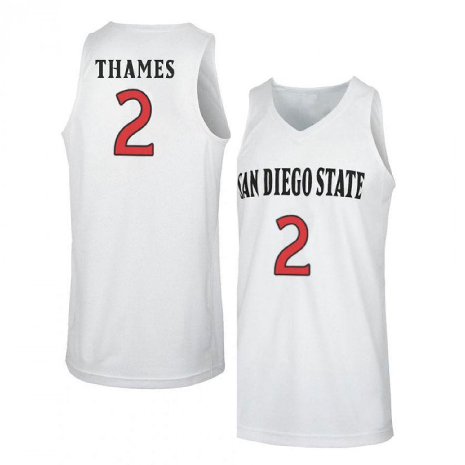 Xavier Thames San Diego State Aztecs 2 Jersey