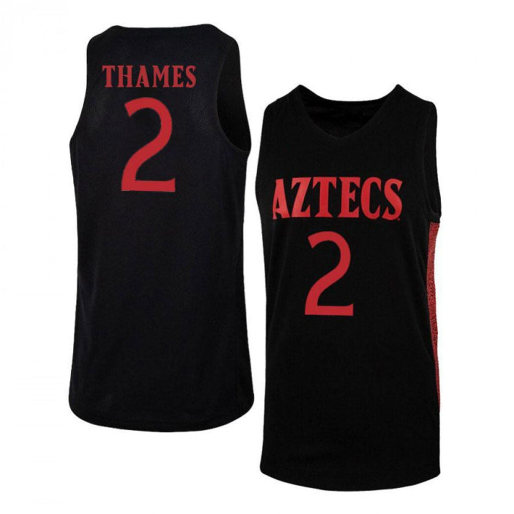 Xavier Thames San Diego State Aztecs 2 Jersey